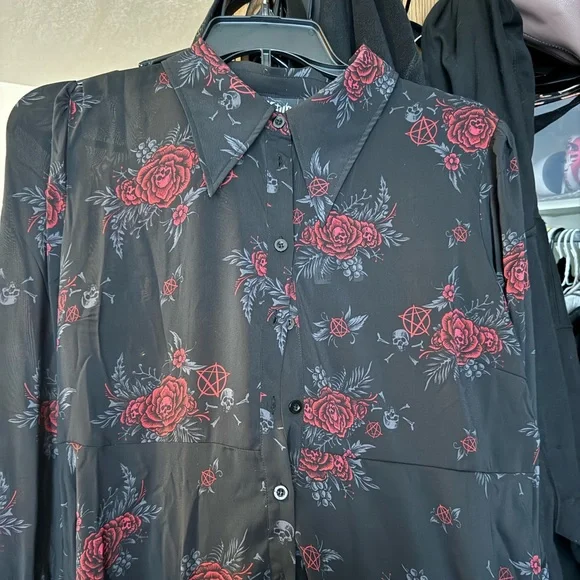 NWT Killstar Pandora shirt dress - Picture 2 of 5
